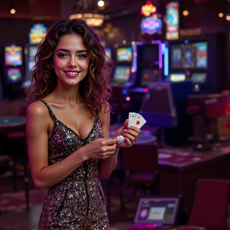 Dealer live casino profesional menyambut para pemain